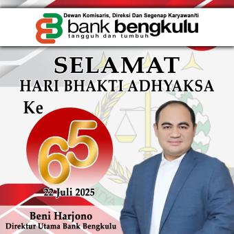 Ucapan Hari Bhakti Adhyaksa 2025 Bank Bengkulu